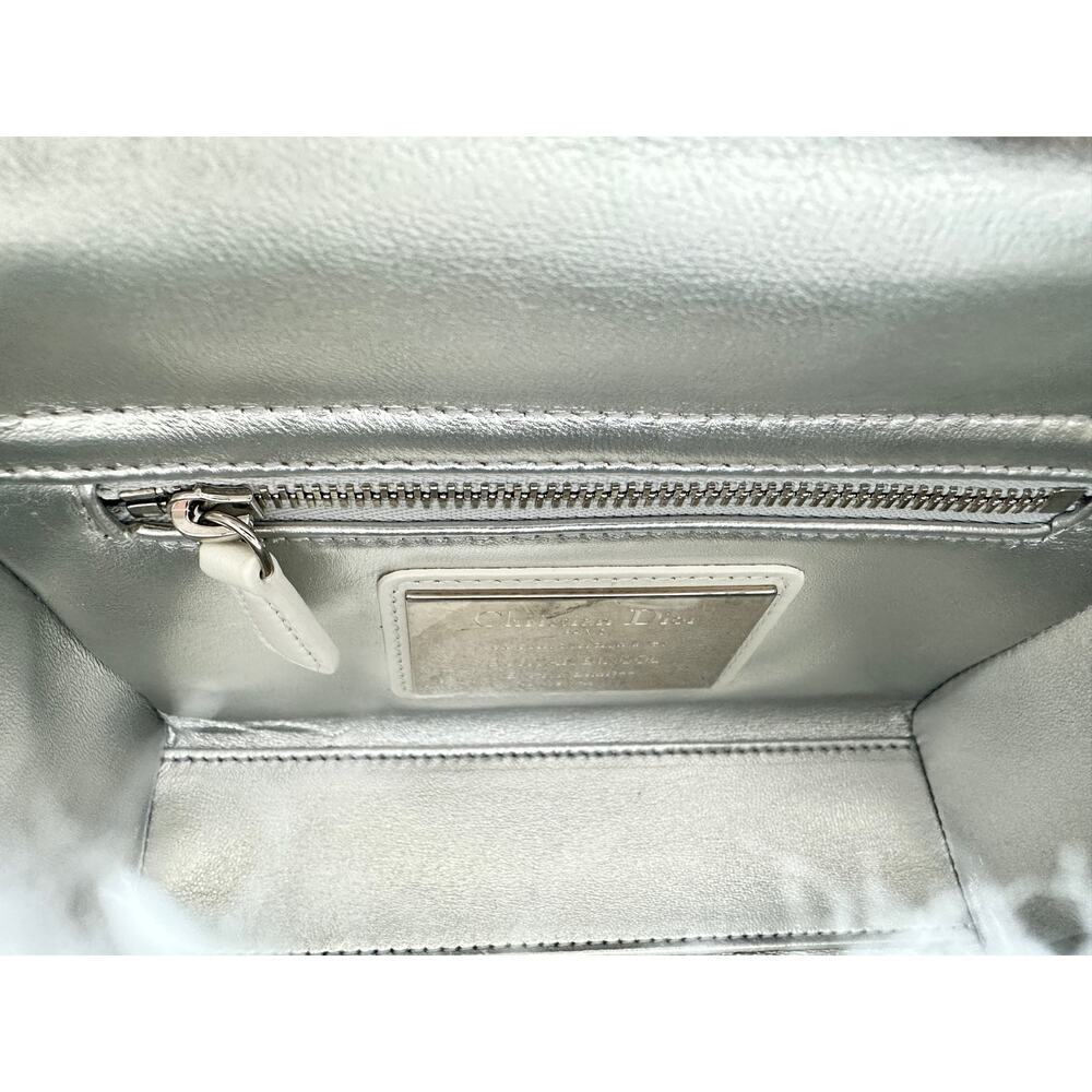 CHRISTIAN DIOR Mini Embellished Faux Fur Lady Dior Bag - Picture 7 of 15